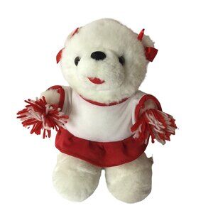 Cheerleader Bear with Pom Poms Stuffed Animal